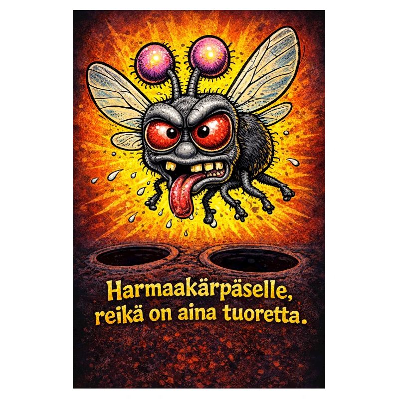 Für eine graue Fliege ist das Loch immer eine Staubquelle