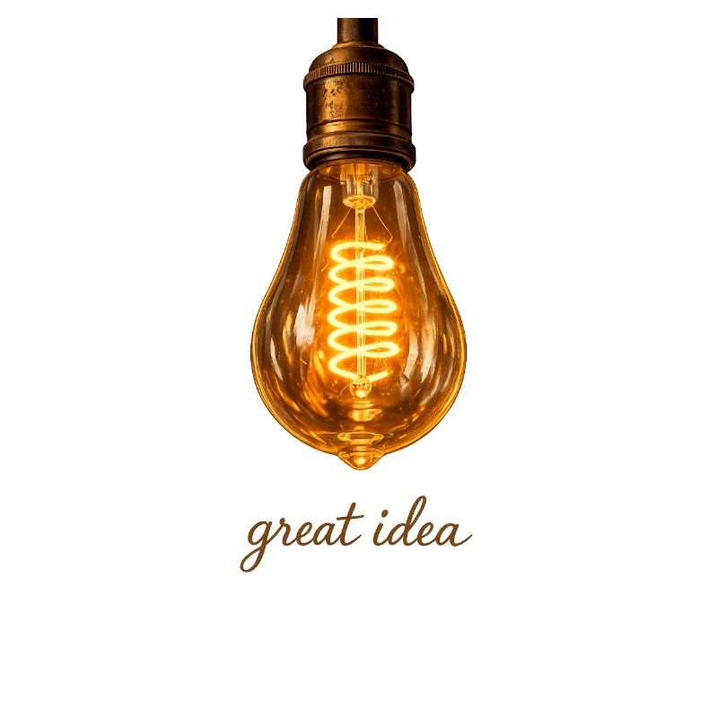 Vintage Edison light bulb great idea