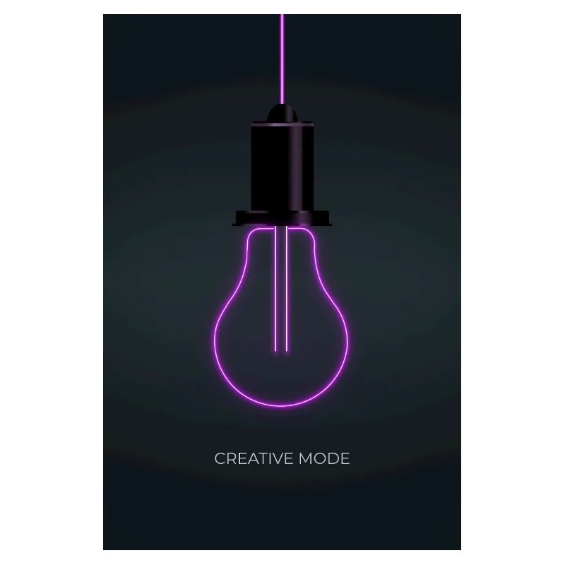 Creative Mode Neon Glühbirne Poster