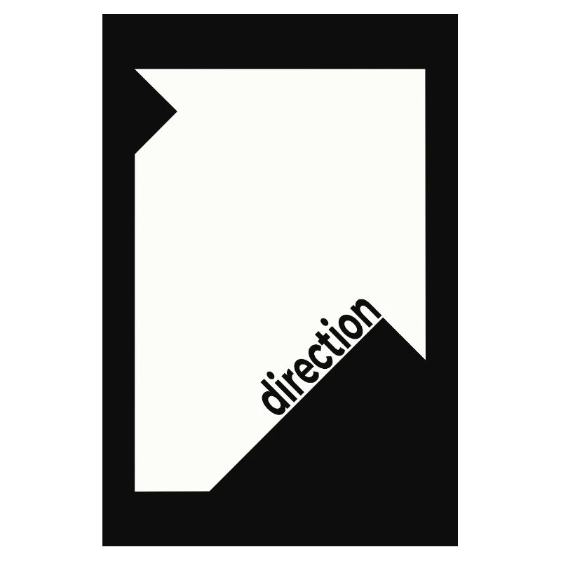 Direction Poster Schwarz – Minimal Statement