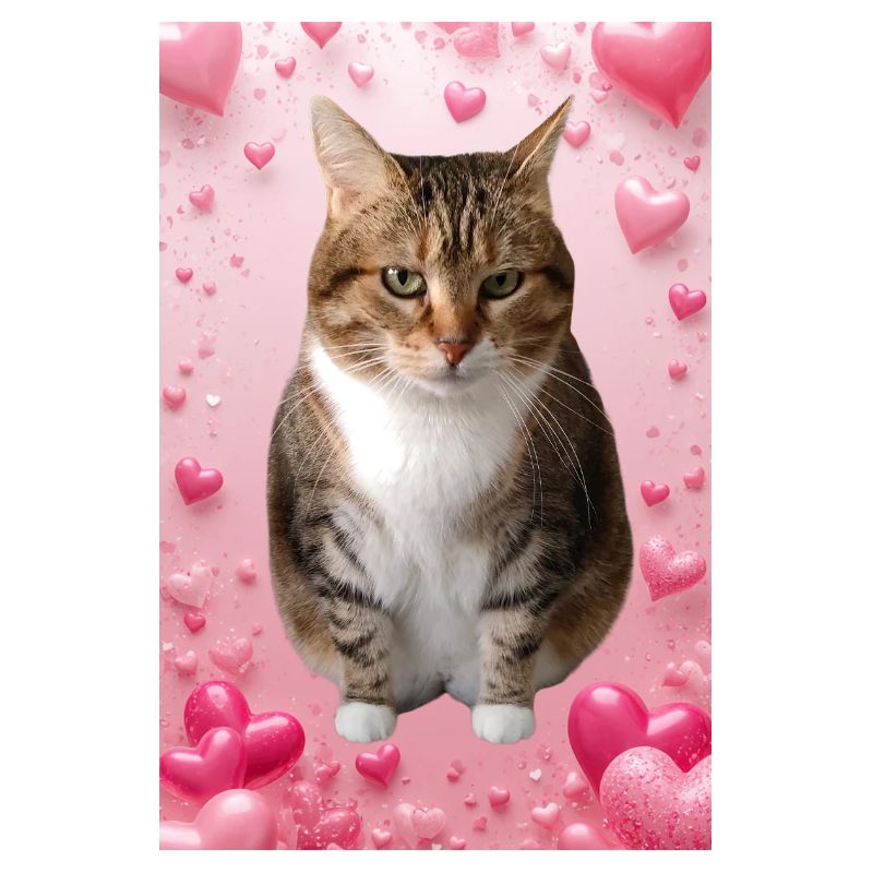 Missty chat avec des coeurs