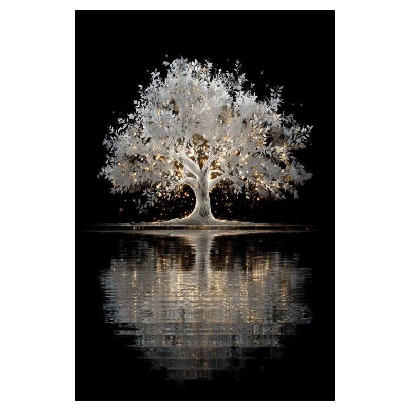Luminous Silver Tree Glow