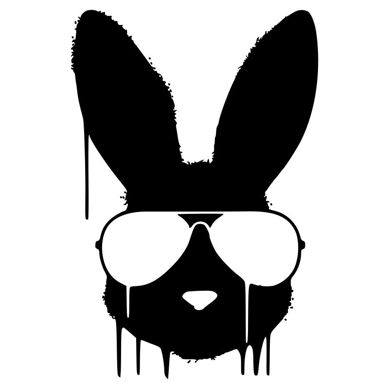 Graffiti des lunettes de lapin cool