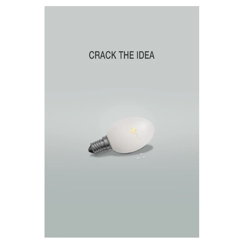 Affiche de pensée créative Crack The Idea
