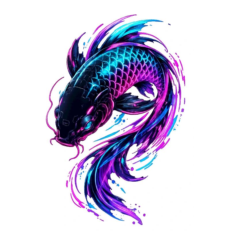 Neon Koi Flow
