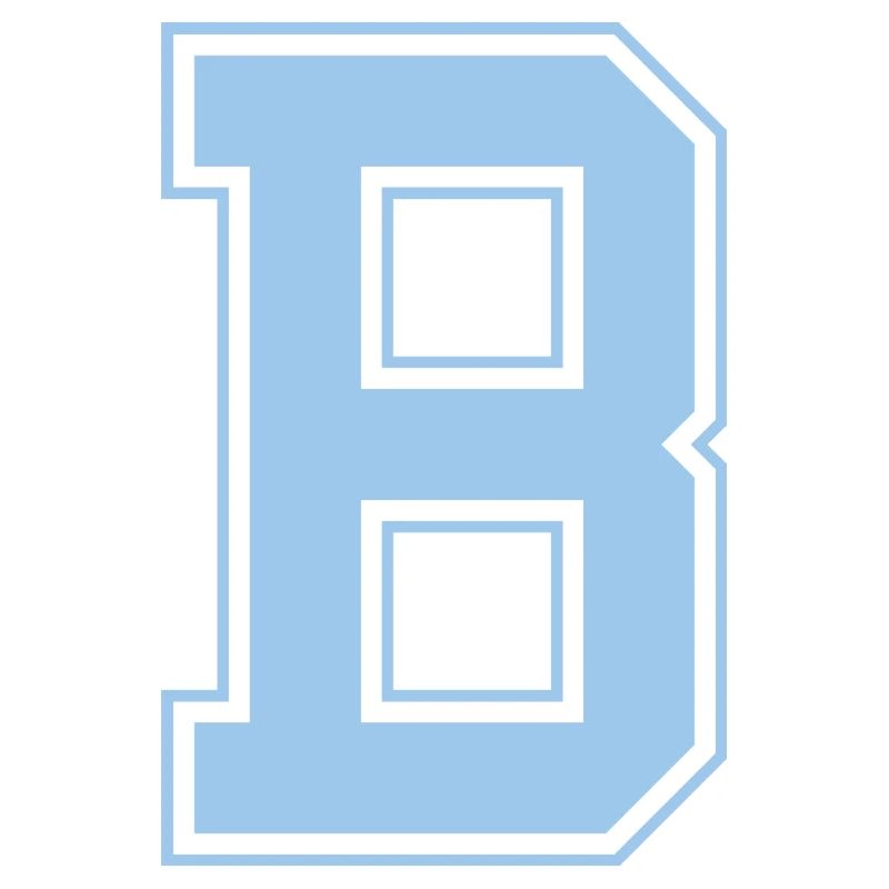 Monogram Light Blue Varsity College Initial B