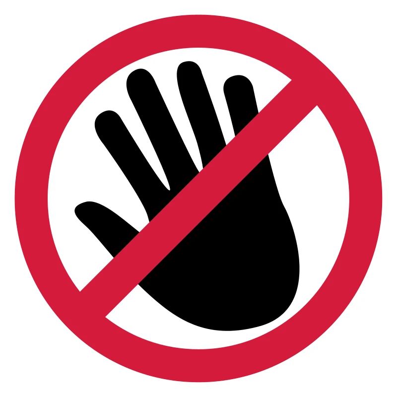 Do not touch the hand