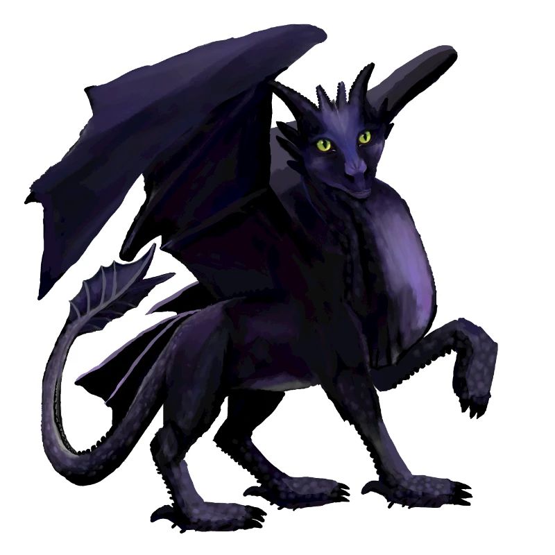 Schwarzer Drache