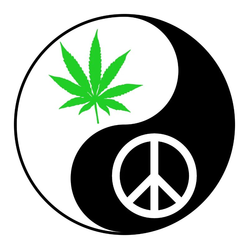 Conception de la feuille de paix YinYang