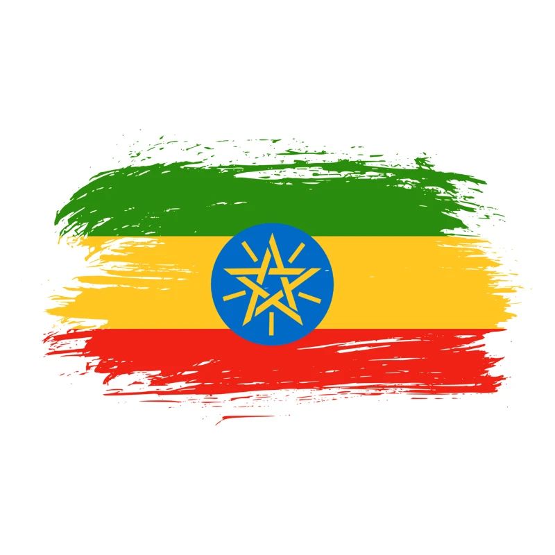 Conception du drapeau de l'Éthiopie / idée cadeau