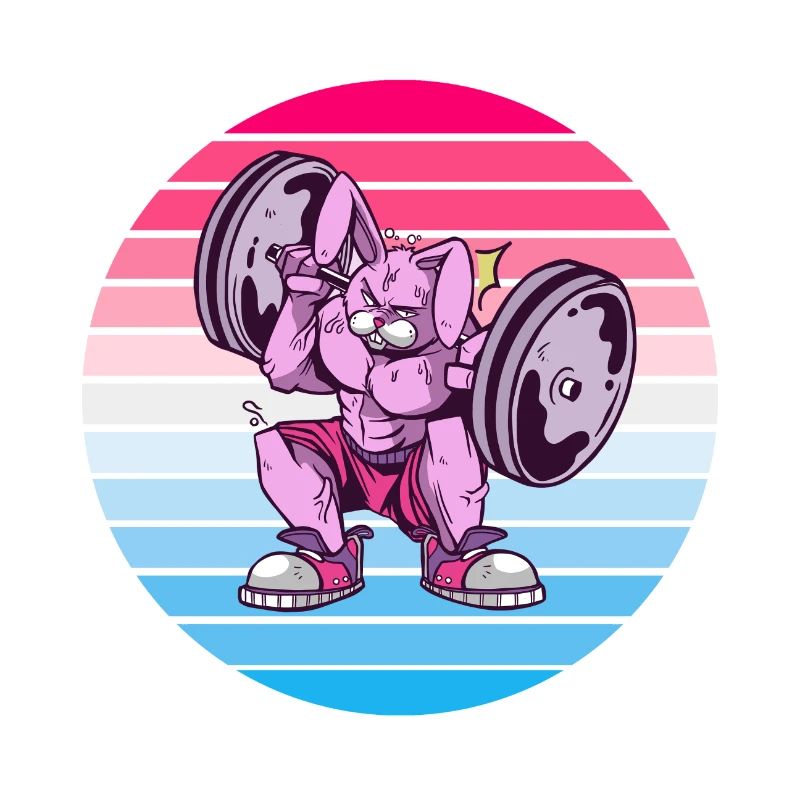 Conception de bodybuilder de lapin