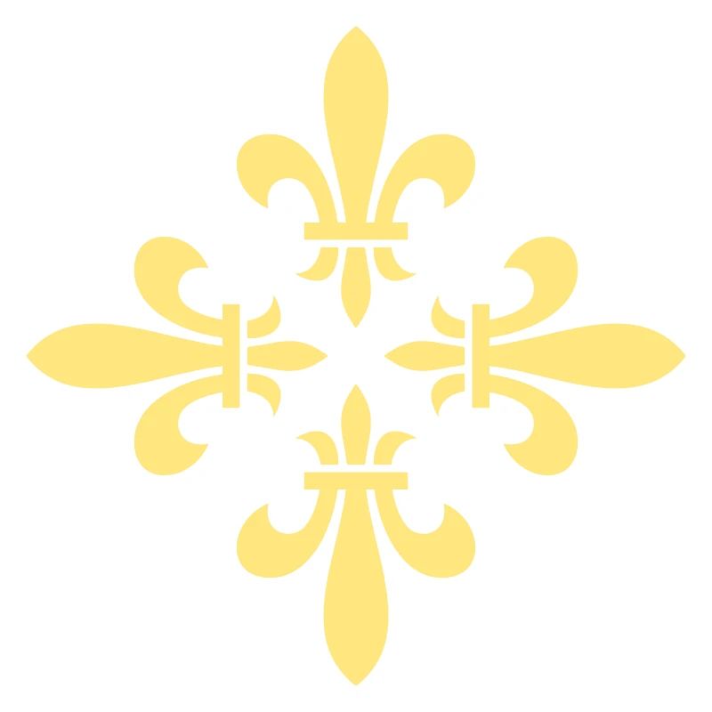 Lily Blossom Cross Pattern ORNAMENT - Vector
