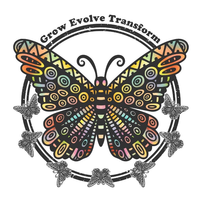 Boho Style Schmetterling - Grow Evolve Transform