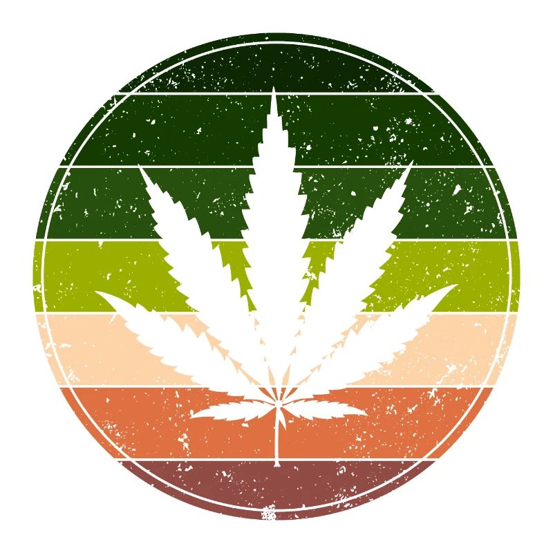Retro Rainbow Cannabis Runde