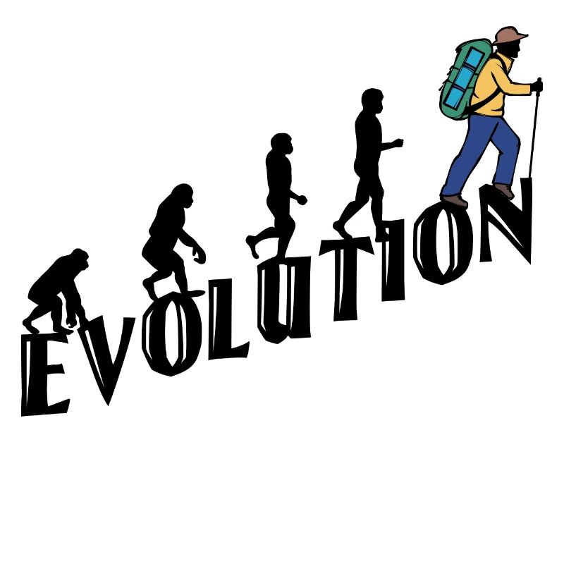 Wandern Evolution Wanderer Wanderung Klettern