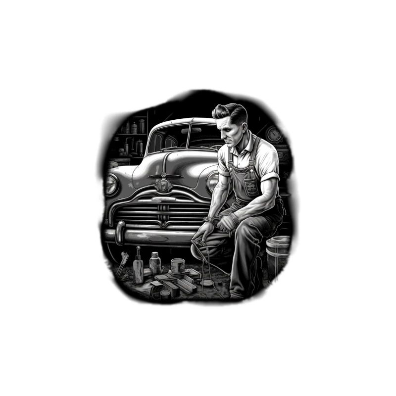 Oldtimer Mechanic blanc