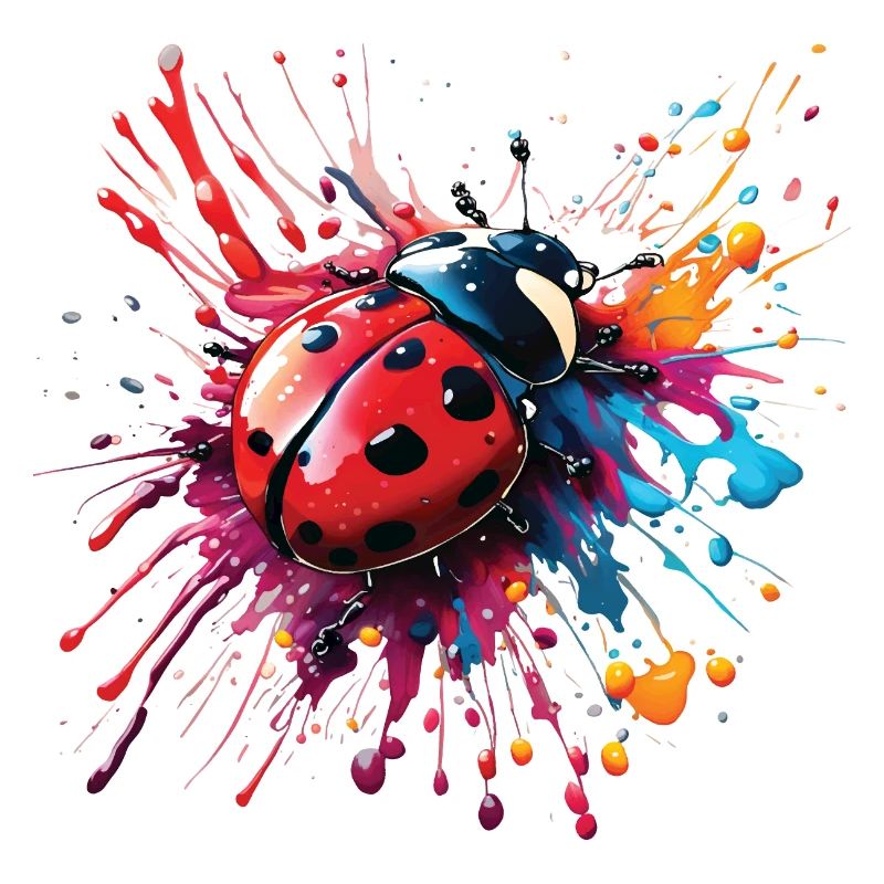 Conception de coccinelle colorée, pas de texte
