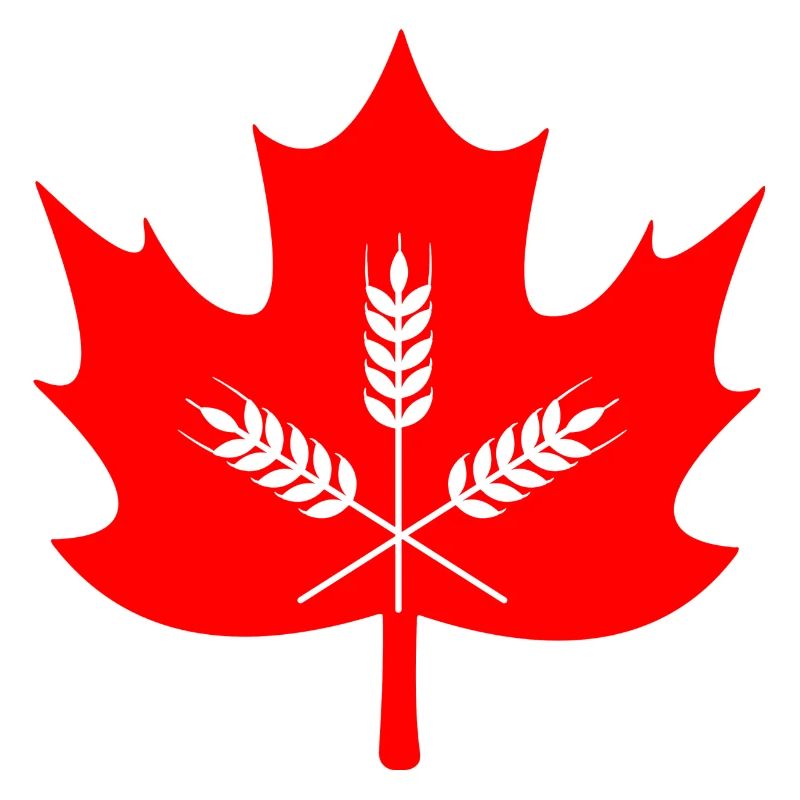 Canada maple leaf grain logo