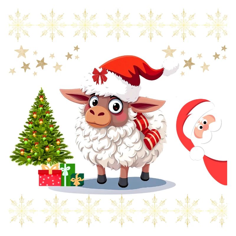 Mouton Festif de Noël - Pulls et Habits Mignons
