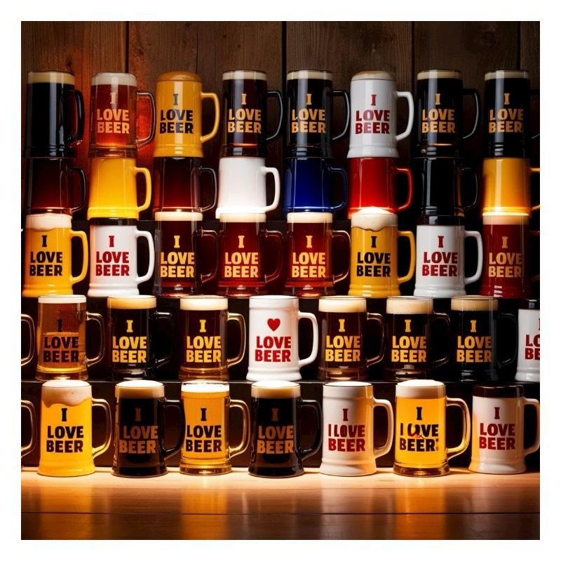 I Love Beer Beer Mug Pattern