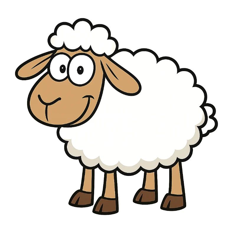 Conception de mouton mignon pour les enfants