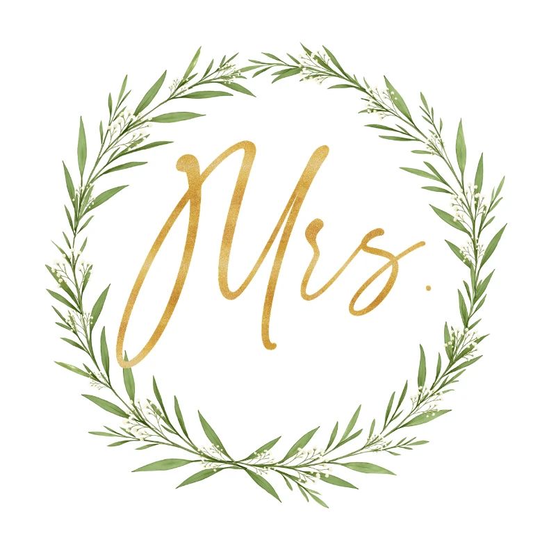 Mrs! Elegant wreath design for brides
