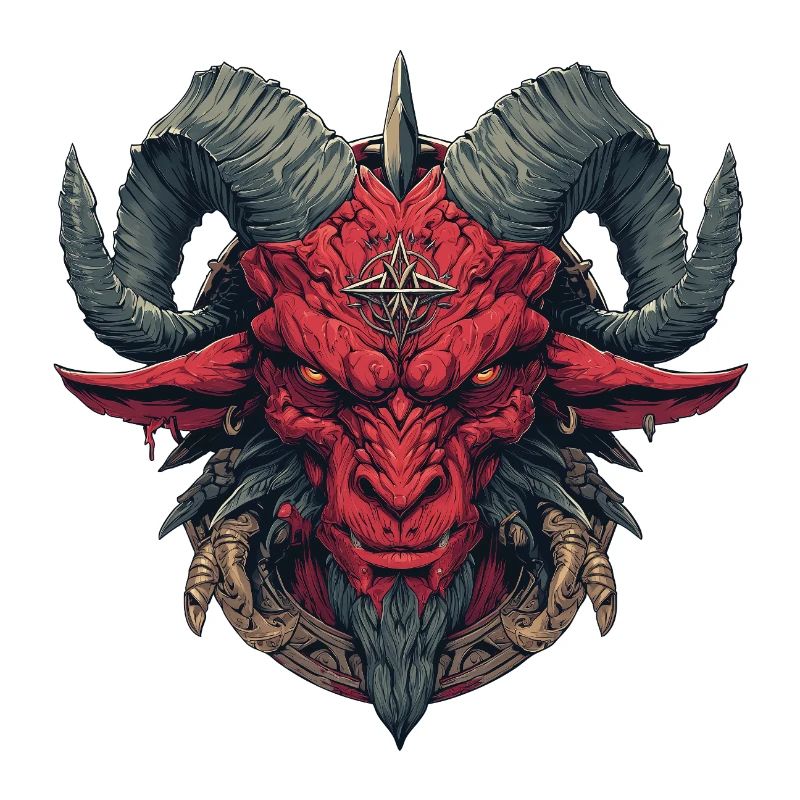 Red Demon Horned Crest