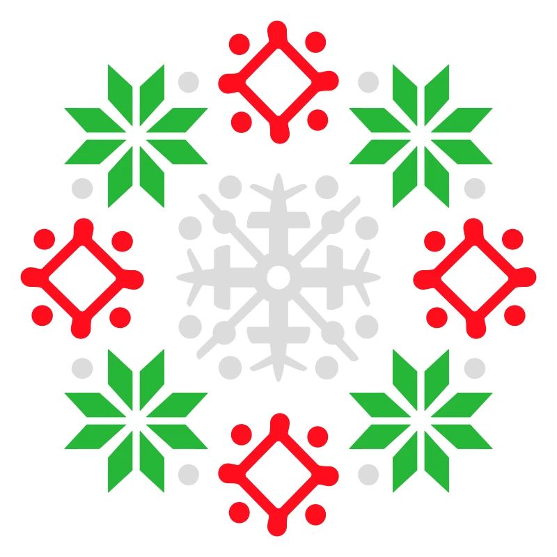 Schneeflocken Muster Weihnachtspullover Schnee