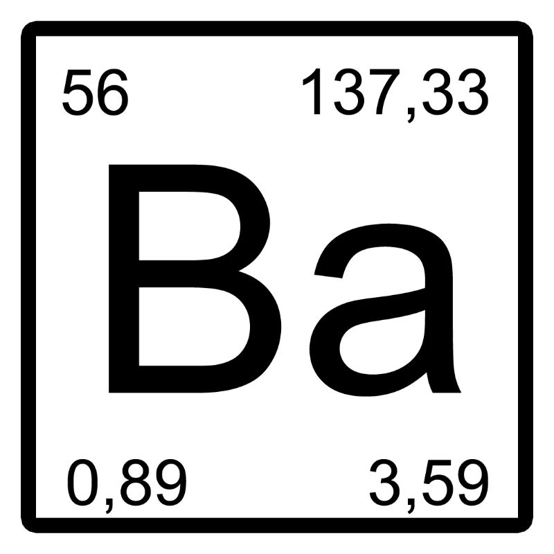 Conception de style Ba Baryum Element