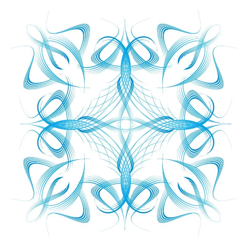 Delicate dynamic blue line pattern