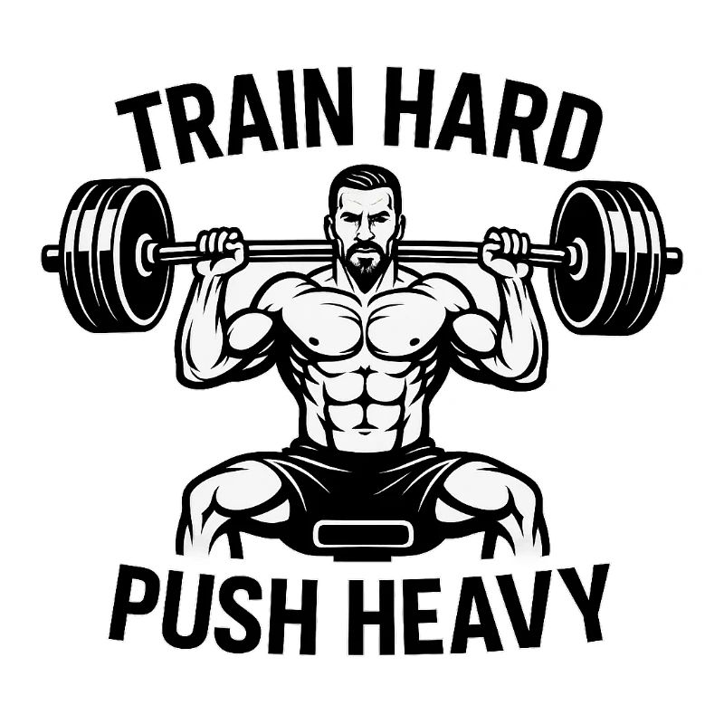 Devise de musculation Push Heavy