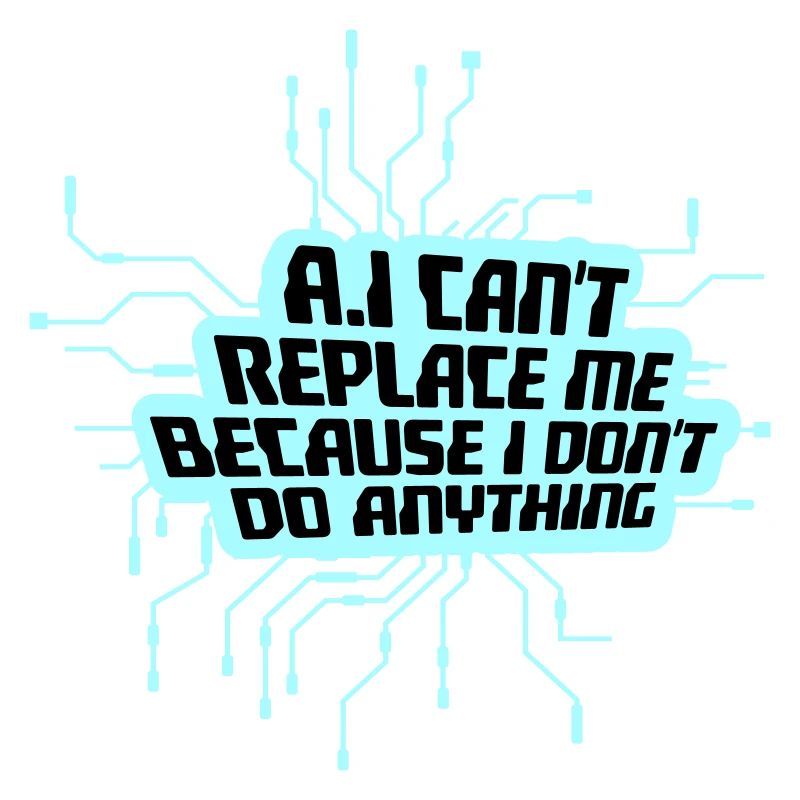 AI Can't Replace Me I Don't Do Anything Humor Joke
