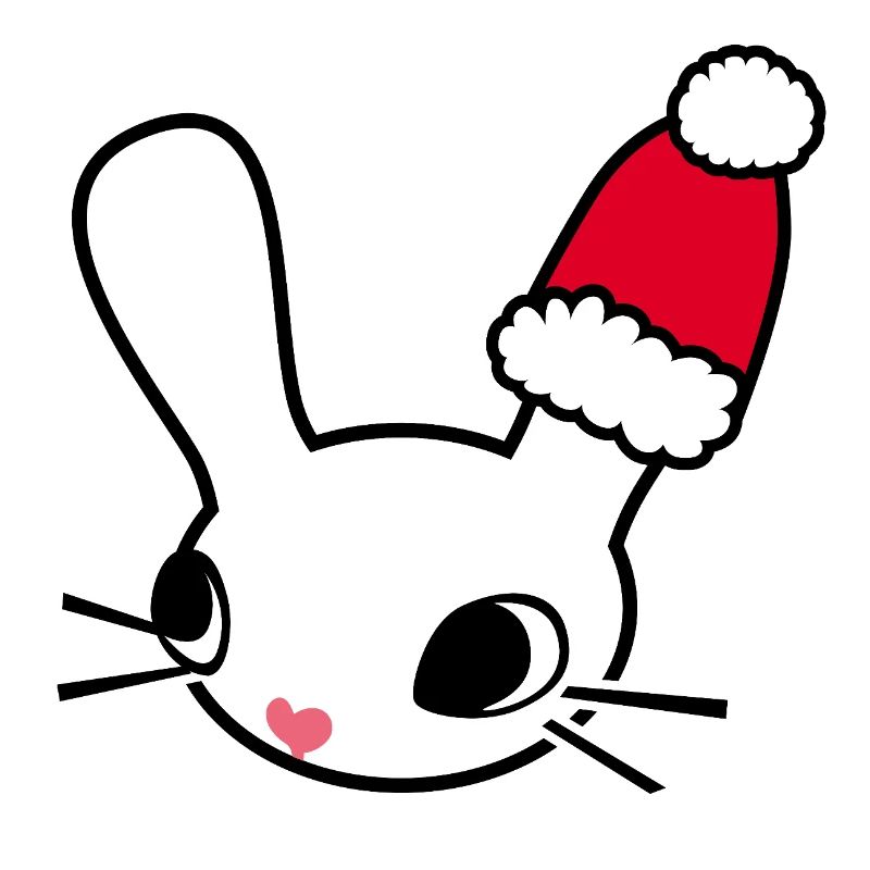 Santa Bunny Head