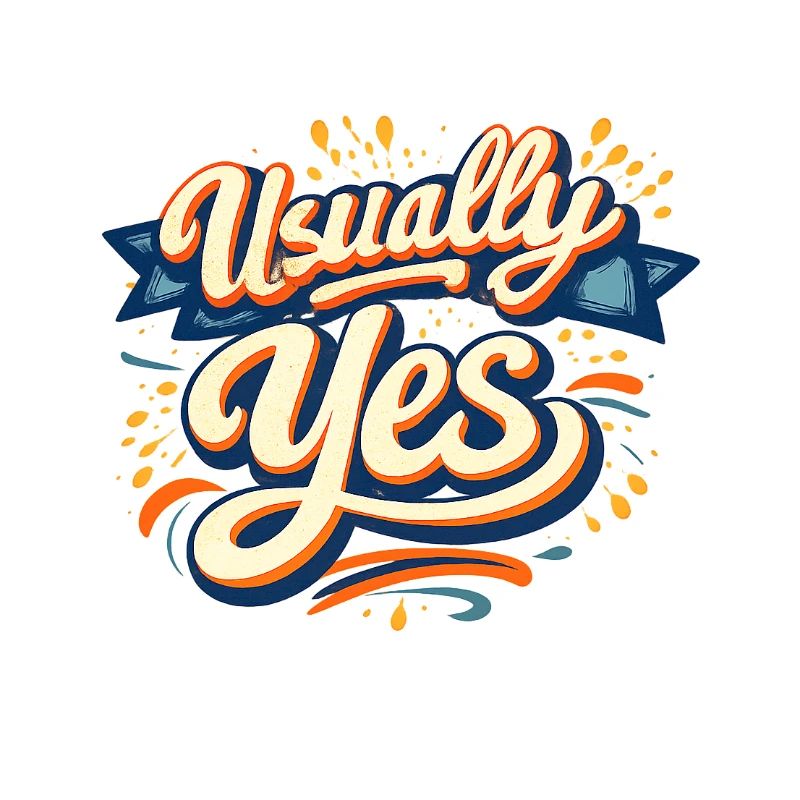 Usually Yes Retro Script