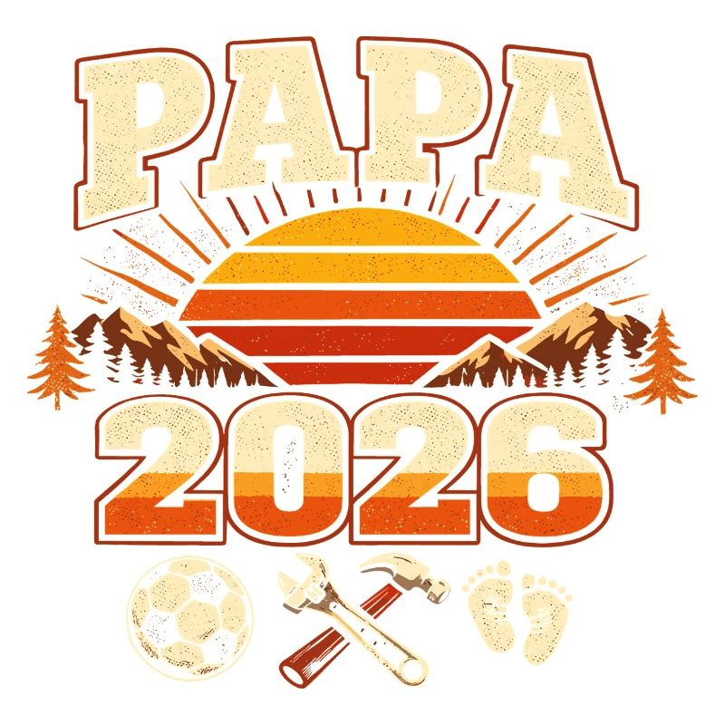 Papa 2026 Loading Geschenk Werdender Vater