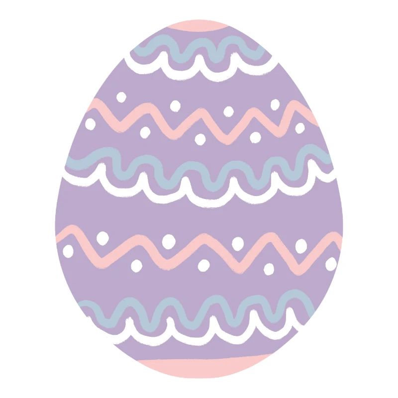 Pastel Wavy Easter Egg