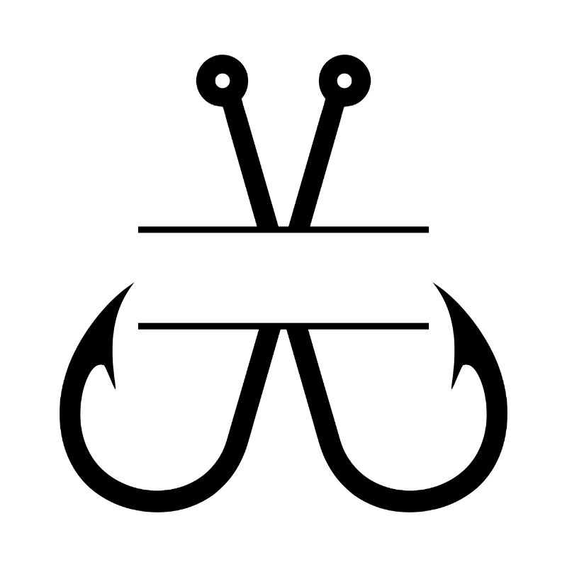 Fish Hook Name Monogram
