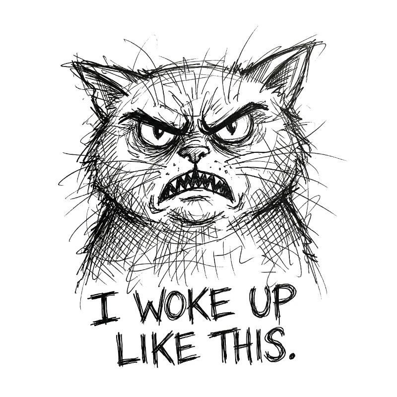 Wütige Katzen-Scribble