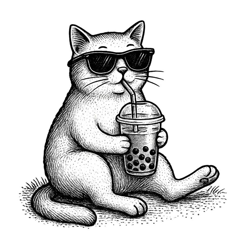Bubble Tea Cat