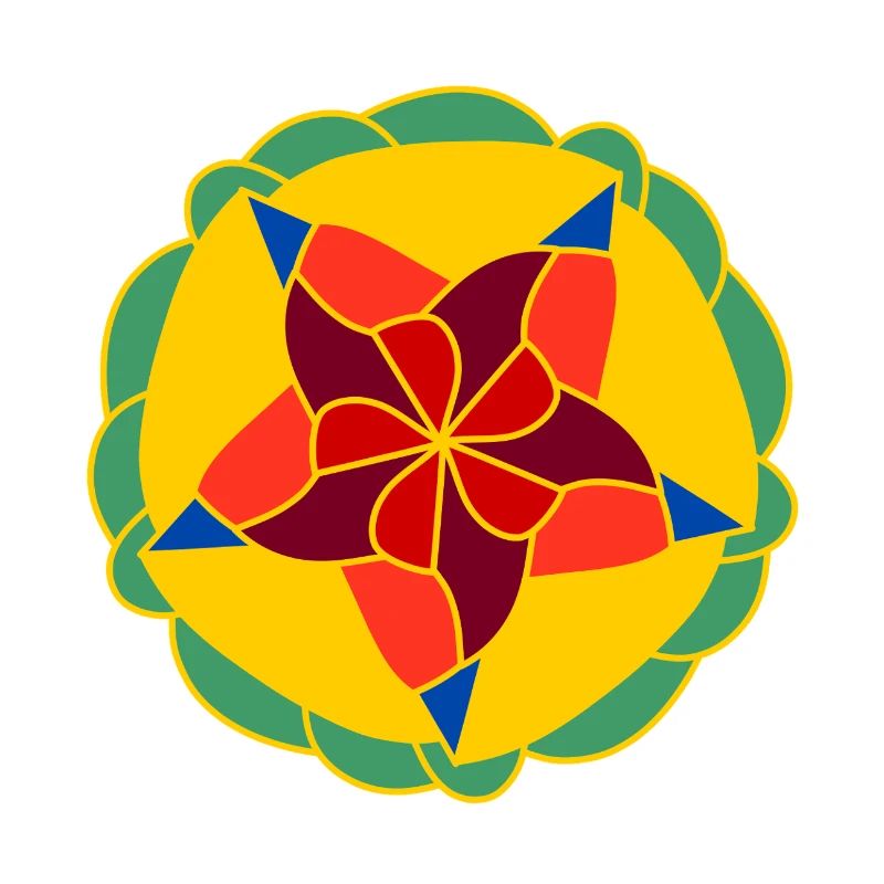 Mandala éclatant géométrique
