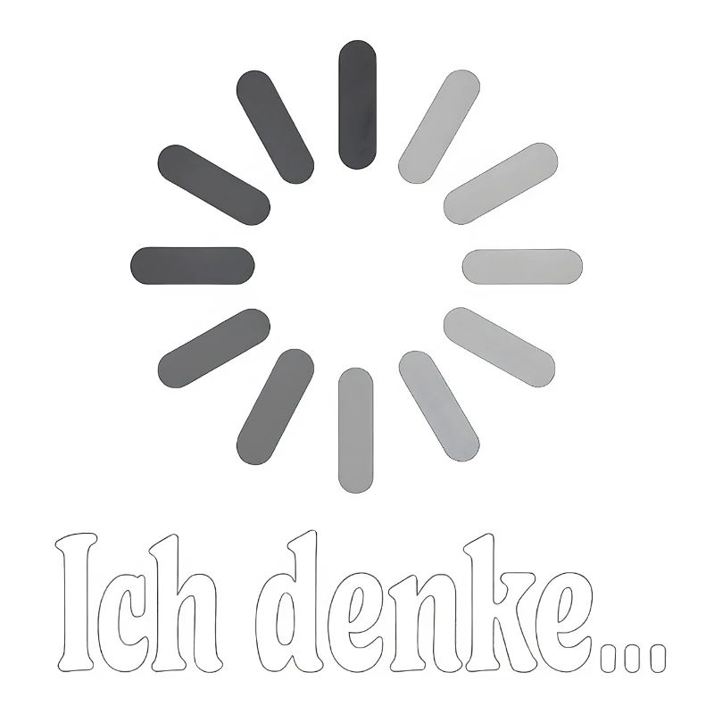 Ich denke bitte warten