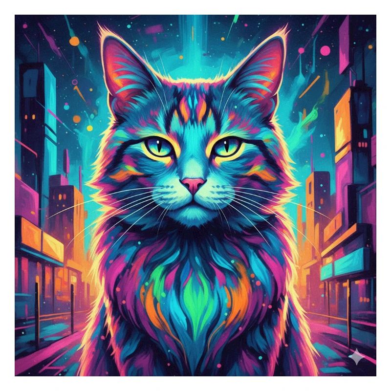 Neon cat