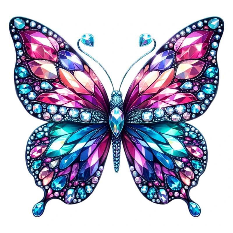 Butterfly, Diamond, Diamonds, Crystals, Crystal