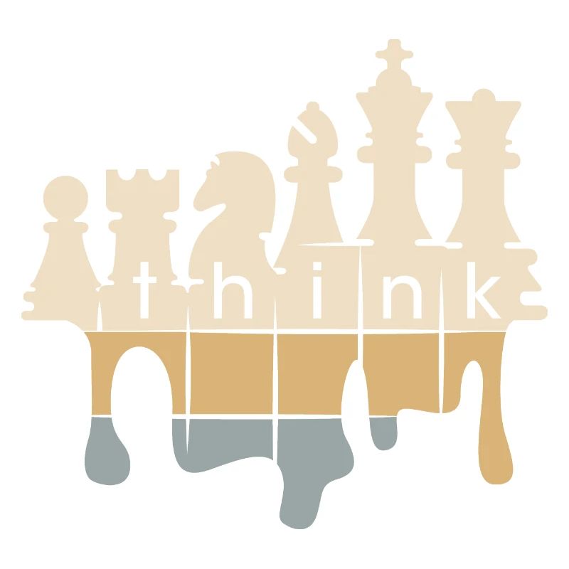 Chess retro graffiti think chess pieces icon