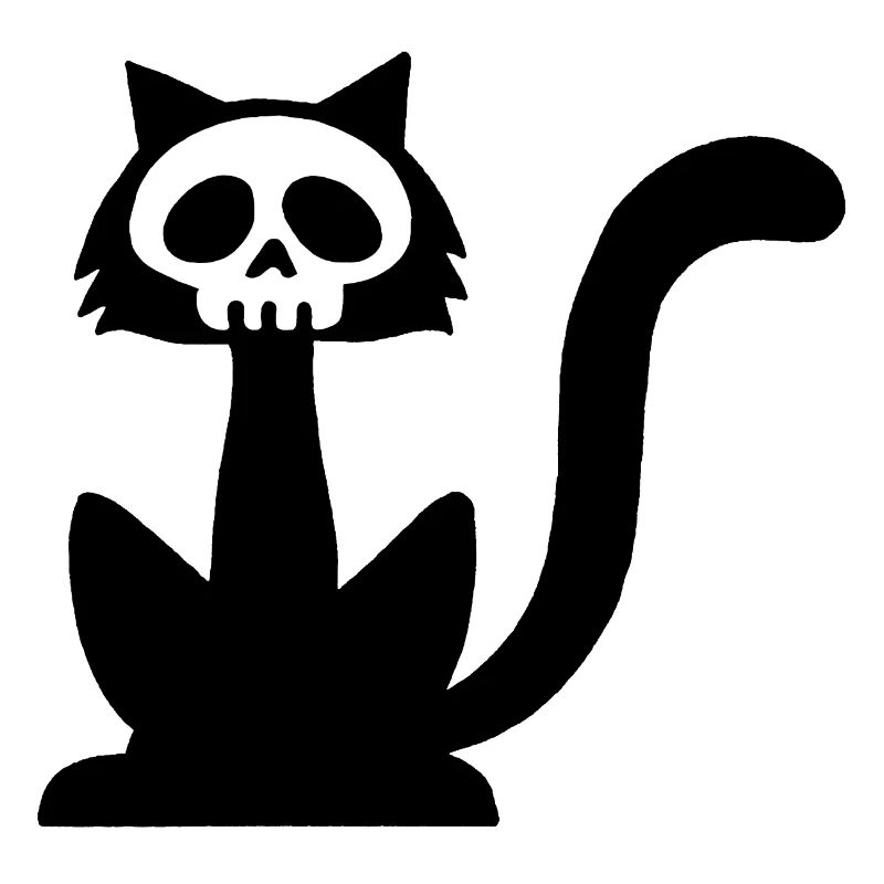 Crâne de chat noir