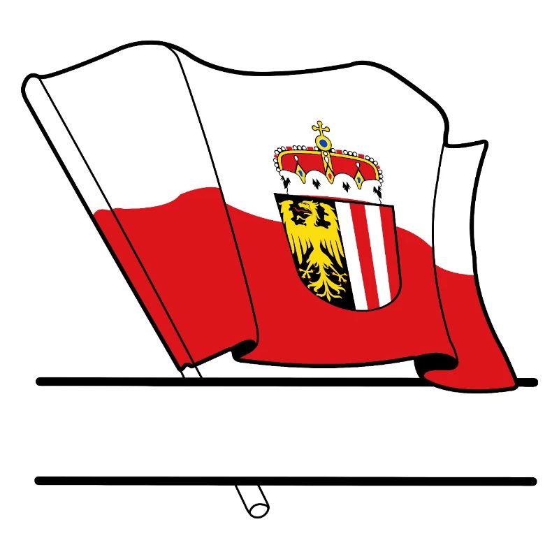 Upper Austria Flag – Text Space