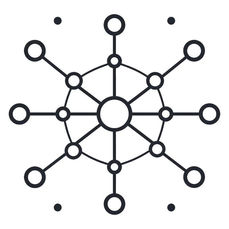 Central Network Star Pattern