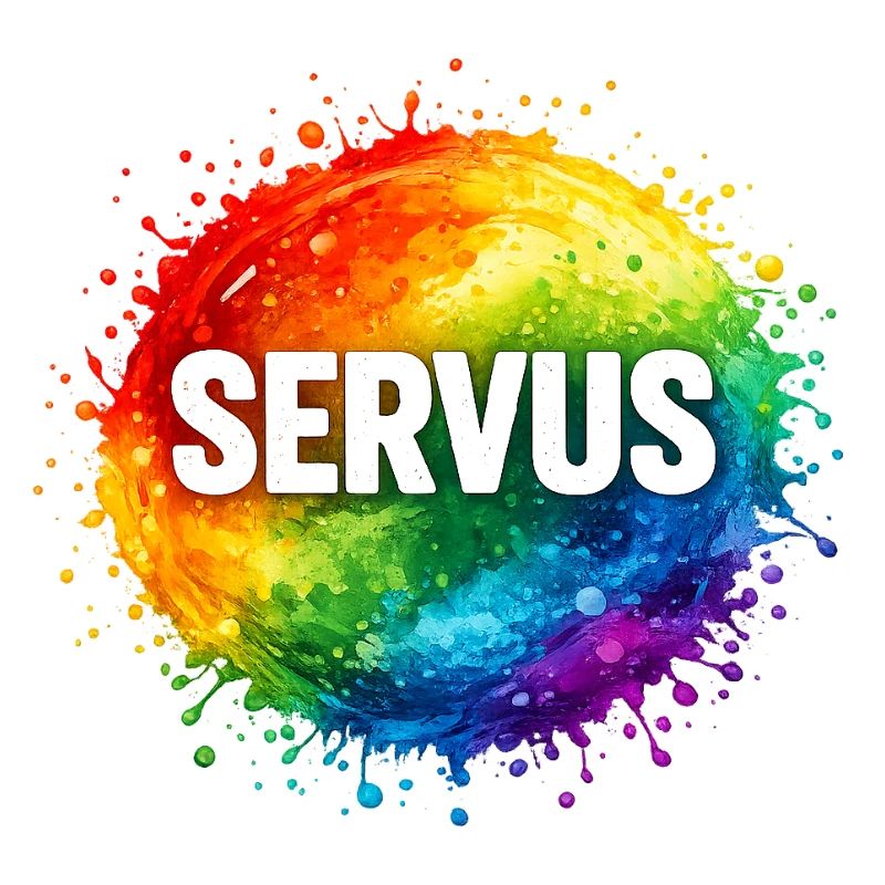 Bunte Farbexplosion SERVUS