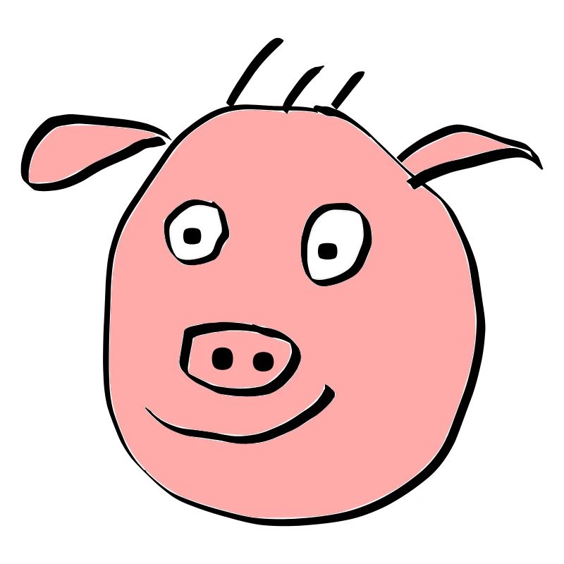 Visage de cochon mignon