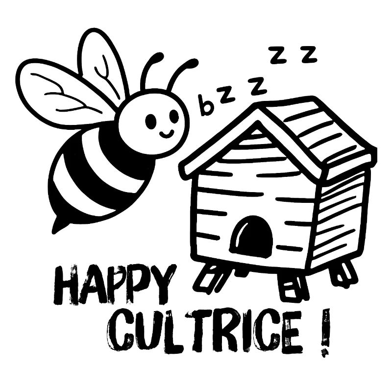 Beekeeper, happy bee farmer with a beehive